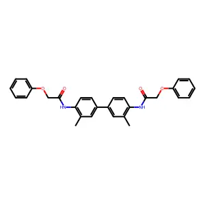 N,N'-(3,3'-dimethyl-4,4'-biphenyldiyl)bis(2-phenoxyacetamide) structure