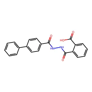 2-{[2-([1,1'-Biphenyl]-4-ylcarbonyl)hydrazino]carbonyl}benzoic acid structure