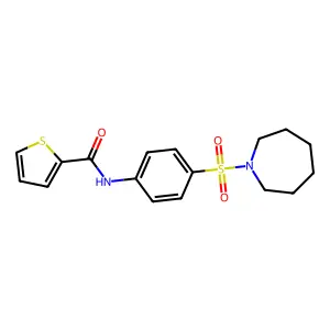 N-[4-(1-azepanylsulfonyl)phenyl]-2-thiophenecarboxamide structure