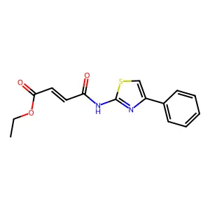 ethyl (2E)-4-oxo-4-[(4-phenyl-1,3-thiazol-2-yl)amino]but-2-enoate structure