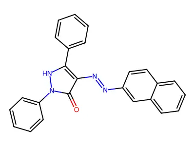 4-(Naphthalen-2-yl-hydrazono)-2,5-diphenyl-2,4-dihydro-pyrazol-3-one structure