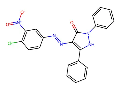 4-[(4-Chloro-3-nitro-phenyl)-hydrazono]-2,5-diphenyl-2,4-dihydro-pyrazol-3-one structure