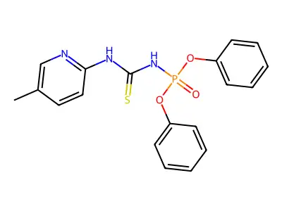 1-Diphenoxyphosphoryl-3-(5-methylpyridin-2-yl)thiourea structure