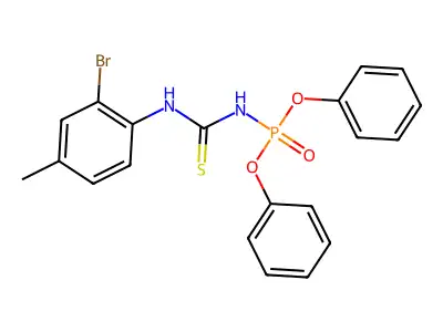1-(2-Bromo-4-methylphenyl)-3-diphenoxyphosphorylthiourea structure