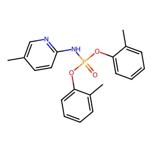 Bis(2-methylphenyl)(5-methylpyridin-2-yl)phosphoramidate structure