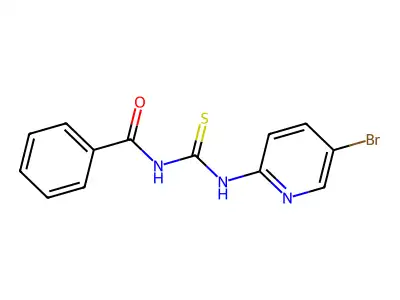 N-[(5-bromopyridin-2-yl)carbamothioyl]benzamide structure