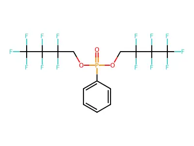 Bis(2,2,3,3,4,4,4-heptafluorobutyl) phenylphosphonate structure