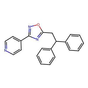 4-[5-(2,2-Diphenylethyl)-1,2,4-oxadiazol-3-yl]pyridine structure