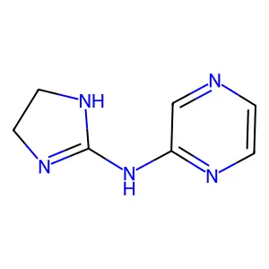 N-(4,5-dihydro-1H-imidazol-2-yl)pyrazin-2-amine structure