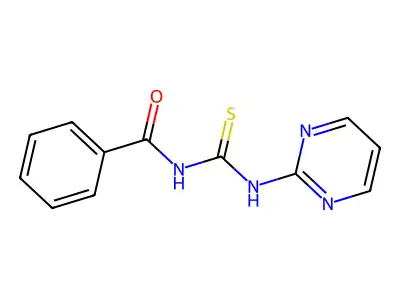 1-Benzoyl-3-(pyrimidin-2-yl)thiourea structure
