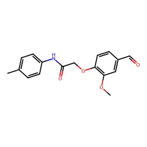 2-(4-formyl-2-methoxyphenoxy)-N-(4-methylphenyl)acetamide structure