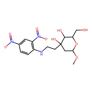 4-[2-(2,4-Dinitroanilino)ethyl]-2-(hydroxymethyl)-6-methoxyoxane-3,4-diol structure