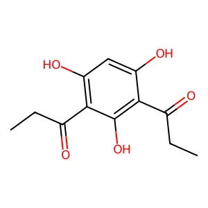 1,1'-(2,4,6-Trihydroxy-1,3-phenylene)di(propan-1-one) structure