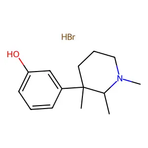 Phenol, 3-(3-(1,2,3-trimethyl)piperidyl)-, hydrobromide structure