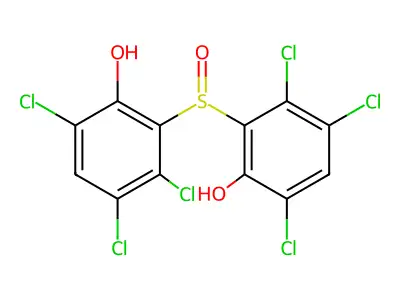 2,2'-sulfinylbis(3,4,6-trichlorophenol) structure
