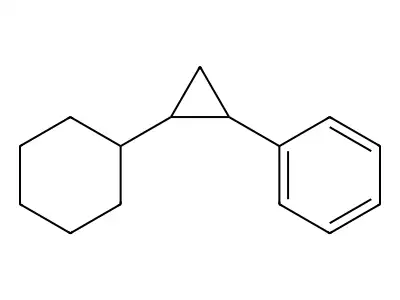 Benzene, (2-cyclohexylcyclopropyl)- structure