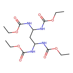 ethyl N-[1,3,3-tris(ethoxycarbonylamino)propyl]carbamate structure