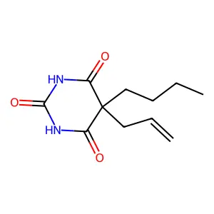 2,4,6(1H,3H,5H)-Pyrimidinetrione, 5-butyl-5-(2-propenyl)- structure