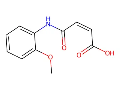 (2E)-4-[(2-methoxyphenyl)amino]-4-oxobut-2-enoic acid structure