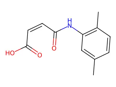 (E)-4-(2,5-dimethylanilino)-4-oxobut-2-enoic acid structure