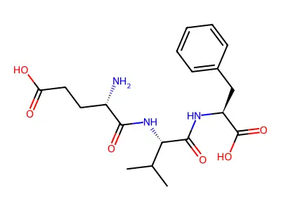 Glutamylvalylphenylalanine structure