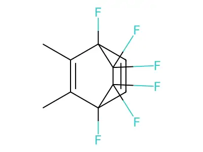 1,4,7,7,8,8-Hexafluoro-2,3-dimethylbicyclo[2.2.2]octa-2,5-diene structure