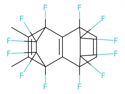 1,4,5,8,9,9,10,10,11,11,12,12-Dodecafluoro-1,4,4a,5,8,8a-hexahydro-2,3-dimethyl-1,4:5,8-diethanonaphthalene structure
