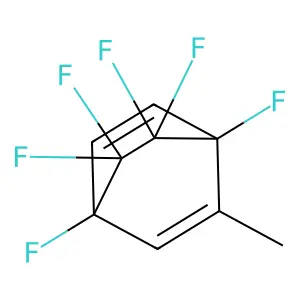 1,4,7,7,8,8-Hexafluoro-2-methylbicyclo[2.2.2]octa-2,5-diene structure