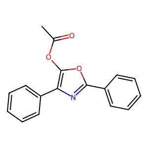(2,4-Diphenyl-1,3-oxazol-5-yl) acetate structure