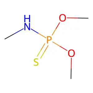 O,O-Dimethyl methylphosphoramidothioate structure