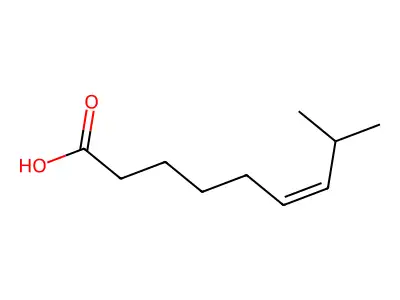 (6E)-8-Methyl-6-nonenoic acid structure