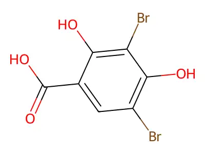 3,5-Dibromo-2,4-dihydroxybenzoic acid structure