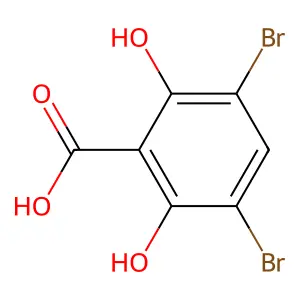 3,5-二溴-2,6-二羟基苯甲酸 structure
