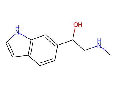1-(1H-indol-6-yl)-2-(methylamino)ethanol structure