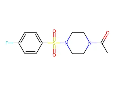 1-[4-(4-Fluorophenyl)sulfonylpiperazin-1-yl]ethanone structure