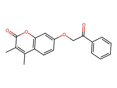 3,4-dimethyl-7-(2-oxo-2-phenylethoxy)-2H-chromen-2-one structure