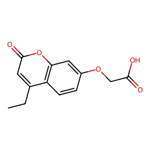 [(4-ethyl-2-oxo-2H-chromen-7-yl)oxy]acetic acid structure