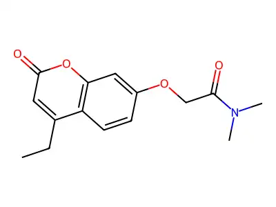 2-[(4-ethyl-2-oxo-2H-chromen-7-yl)oxy]-N,N-dimethylacetamide structure