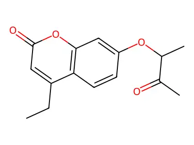 4-Ethyl-7-(1-methyl-2-oxopropoxy)-2H-chromen-2-one structure