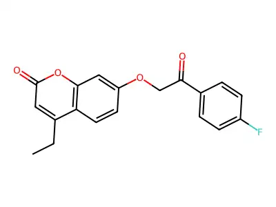 4-Ethyl-7-(2-(4-fluorophenyl)-2-oxoethoxy)-2H-chromen-2-one structure