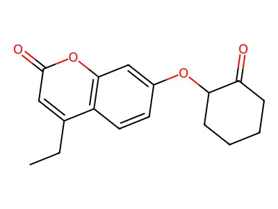 4-Ethyl-7-(2-oxocyclohexyl)oxychromen-2-one structure