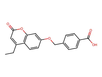 4-{[(4-ethyl-2-oxo-2H-chromen-7-yl)oxy]methyl}benzoic acid structure