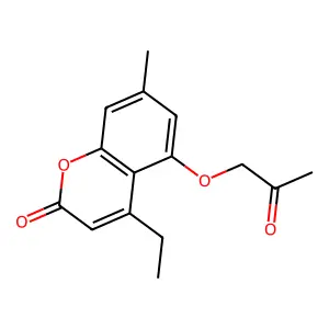 4-ethyl-7-methyl-5-(2-oxopropoxy)-2H-chromen-2-one structure