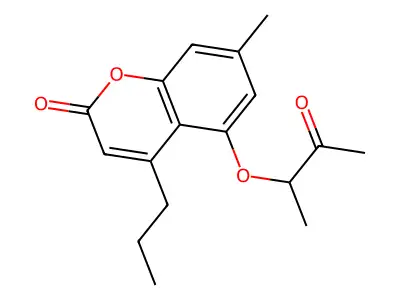7-Methyl-5-(1-methyl-2-oxopropoxy)-4-propyl-2H-chromen-2-one structure