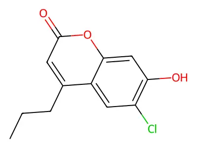 6-chloro-7-hydroxy-4-propyl-2H-chromen-2-one structure