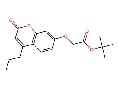 tert-butyl 2-[(2-oxo-4-propyl-2H-chromen-7-yl)oxy]acetate structure