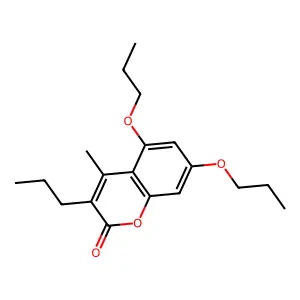 4-methyl-5,7-dipropoxy-3-propyl-2H-chromen-2-one structure