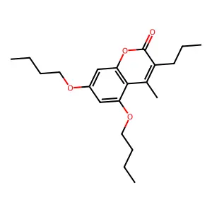 5,7-dibutoxy-4-methyl-3-propyl-2H-chromen-2-one structure