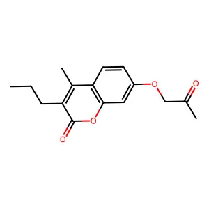 4-methyl-7-(2-oxopropoxy)-3-propyl-2H-chromen-2-one structure