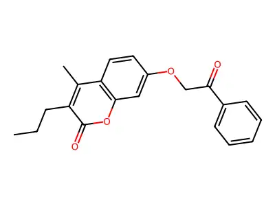 4-methyl-7-(2-oxo-2-phenylethoxy)-3-propyl-2H-chromen-2-one structure